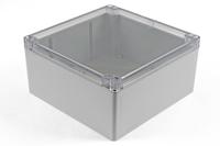 1554wa2gycl Hammond 1554 Series Polycarbonate Enclosure, IP68, Clear Lid, 7.1 x 7.1 x 3.54in