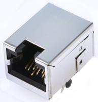 ss60000-009g Bel-Stewart SS-60000 Series Female RJ45 Connector, PCB Mount, Cat6 Right Angle 8P8C -Way