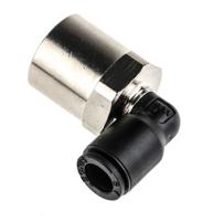 3192-06-13 Legris LF3000 Series Elbow Threaded Adaptor, G 1/4 Female to Push In 6 mm, Threaded-to-Tube Connection Style