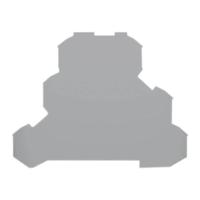2002-3291 WAGO TOPJOB S, 2002 Series End and Intermediate Plate for Use with 2002 Series Triple Level Terminal Blocks