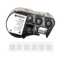 m4-11-499 Brady B-499 on Black on White Label, 19.05 mm Width