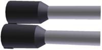 1241003-1 TE Connectivity Insulated Crimp Bootlace Ferrule, 8mm Pin Length, 1.8mm Pin Diameter, 1.5mm² Wire Size, Black