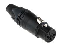 nc3fxx-b Neutrik Cable Mount XLR Connector, Female, <50 V, 3 Way, Au over Ni Plating