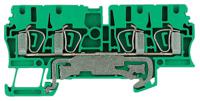 1608660000 Weidmuller ZPE Series Green/Yellow PE Terminal, Single-Level, Clamp Termination