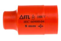 911-1402 ITL Insulated Tools Ltd 1/2 in Drive 8mm Insulated Standard Socket, 12 point, VDE/1000V, 50 mm Overall Length