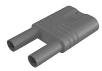 932200106 Hirschmann Test & Measurement Grey Male Banana Connector, 4 mm Connector, Unsprung Socket 4 mm Termination, 32A, 1kV,