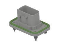 2-2378187-1 TE Connectivity 2-23781 Series Vertical Panel PCB Header, 10 Contact(s), 6 mm Pitch, 2 Row, Shrouded
