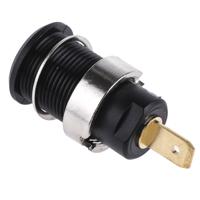 233000-21 Staubli Black Female Banana Socket, 4 mm Connector, Tab Termination, 24A, 1000V, Gold Plating