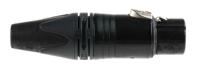 nc4fxx-b Neutrik Cable Mount XLR Connector, Female, 50 V, 4 Way, Gold Plating