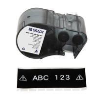 m5c-1500-595-bk-wt Brady B-595 on White on Black Label, 38.10 mm Width