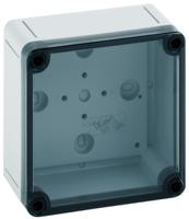 11100401 Spelsberg TK PS Series Grey Polystyrene Enclosure, IP66, Transparent Lid, 110 x 110 x 66mm