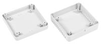 192-0716 RS PRO White ABS Enclosure, IP20, IK06, White Lid, 75.8 x 75.8 x 30.2mm