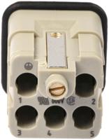09120053001 HARTING Heavy Duty Power Connector Insert, 16A, Male, Han Q Series, 6 Contacts