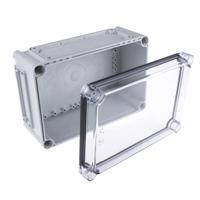 ekjb-130-t-ekjvt Fibox EK Series Grey Polycarbonate Enclosure, IP66, IP67, Flanged, Transparent Lid, 280 x 190 x 130mm