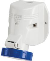5136353t Scame IP44 Blue Wall Mount 2P + E Industrial Power Socket, Rated At 63A, 230 V