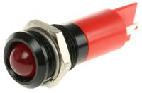 210-103 RS PRO Red Panel Mount Indicator, 12V dc, 14mm Mounting Hole Size, Solder Tab Termination