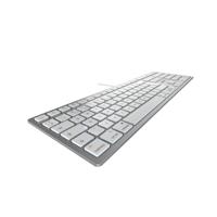 jk-1620gb-1 Cherry CHERRY KC 6000 C SLIM Wired USB Mac Keyboard, QWERTY (UK), Silver/White