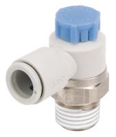 as2211f-02-06sa SMC AS Series Threaded Speed Controller, R 1/4 Inlet Port x 6mm Tube Outlet Port