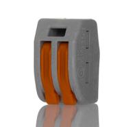 222-412 WAGO 222 Series Lever Connector, 2-Way, 32A, 28 → 12 AWG Wire, Cage Clamp Termination