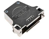fmk3g-k201-1731110058 FCT from Molex FMK Series Die Cast Zinc D Sub Backshell, 25 Way, Strain Relief