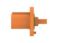 1-2103124-1 Deutsch, HVA Series Connector Housing Plug Orange Panel Mount 2 Way, Wire Termination