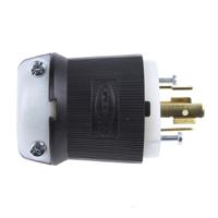 hbl2421 Hubbell USA Mains Plug, 20A Black, Cable Mount Nylon Screw, 250 V