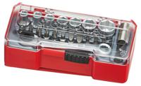 tj1420 Teng Tools 20-Piece Metric 1/4 in Standard Socket/Bit Set with Ratchet