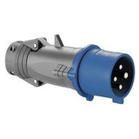 0-527-43 Legrand, Hypra IP44 Blue 3P+E Industrial Power Plug, Rated At 32A, 250 V No
