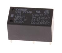 g6b-2214p-us-dc12 Omron PCB Mount Power Relay, 12V dc Coil, 5A Switching Current, DPST