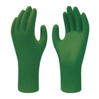 sho6110 Showa 6110PF Green Powder-Free Nitrile Disposable Gloves, Size 8, Medium, 100 per Pack