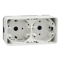 mur39914 Schneider Electric White 2 Gang Plug Socket, Indoor, Outdoor Use