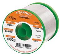 570001 Stannol Wire, 0.5mm Lead Free Solder, 217°C Melting Point