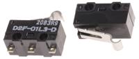 d2f-01l3-d Omron Simulated Roller Lever Micro Switch, Solder Terminal, 100 mA @ 30 V dc, SPDT, IP40