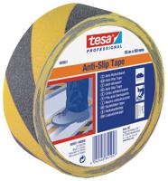 60951-00000-02 Tesa 60951 Black/Yellow PVC Film 15m Anti-slip Hazard Tape, 0.81mm Thickness