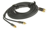 459-2086 RS PRO Male RCA x 2 to Male RCA x 2 Aux Cable, Black, 3m