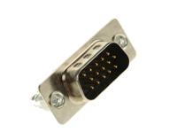 09561617712 HARTING 15 Way Through Hole D-sub Connector Plug, 2.29mm Pitch, with 4-40 UNC Threaded Inserts, Boardlocks