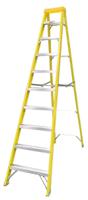 914-3493 RS PRO Fibreglass 10 steps Step Ladder, 2.11m platform height, 2.8m open length