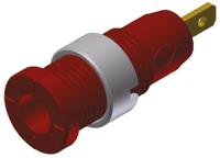975455701 Hirschmann Test & Measurement Red Female Banana Socket, 2mm Connector, Tab Termination, 10A, 1000V ac/dc, Gold Plating