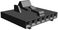104257-6 TE Connectivity, AMPMODU MTE Female Connector Housing, 2.54mm Pitch, 7 Way, 1 Row