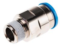 qs-38-16 Festo QS Series Straight Threaded Adaptor, R 3/8 Male to Push In 16 mm, Threaded-to-Tube Connection Style, 164957
