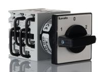 gx2075u Lovato, 4PDT 3 Position 60° Changeover Cam Switch, 20A, Knob Actuator
