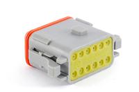 at06-12sa-rd01 Amphenol Industrial, AT Automotive Connector Plug Grey Cable Mount 12 Way, Crimp Termination AT06-12SA-RD01