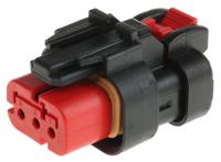 776523-1 TE Connectivity, AMPSEAL 16 Automotive Connector Socket Red Cable Mount 3 Way