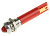 211-241 RS PRO Red Panel Mount Indicator, 12V dc, 8mm Mounting Hole Size, Solder Tab Termination