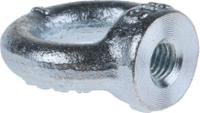 124-4840 RS PRO Carbon Steel Eye Nut, M8 Thread, 20mm Internal Eye Diameter, 36mm Outer Eye Diameter, 0.14t Load