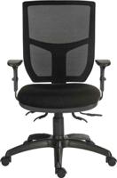 197-0401 RS PRO Black Fabric Typist Chair, 150kg Weight Capacity