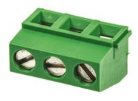 282836-3 TE Connectivity Buchanan Series PCB Terminal Strip, 3-Contact, 5mm Pitch, Through Hole Mount, 1-Row, Screw Termination