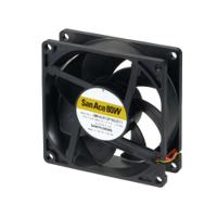 9wpa0812p4g001 Sanyo Denki Axial Fan, 12 V dc, DC Operation, 81.9cfm, 8.52W, 710mA Max, IP68, 80 x 80 x 25mm