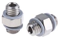 m-5n SMC M Series Bulkhead Threaded Adaptor, M5 Male to M5 Male, Threaded Connection Style