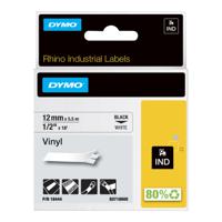 18444 Dymo Black on White Label Printer Tape, 5.5 m Length, 12 mm Width